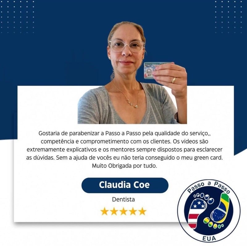 Depoimento de Claudia Coe, dentista